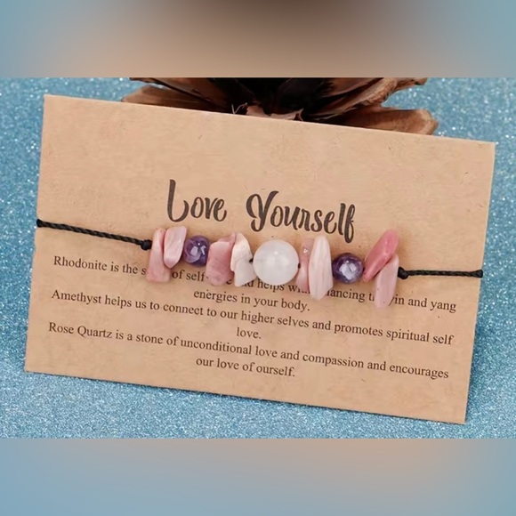 BOGO FREE Love Yourself Natural Stone Bracelet 🥰❤️ - Picture 1 of 3